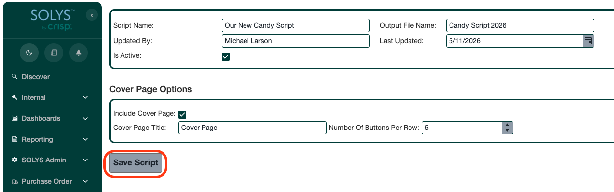 Creating a script screenshot 3