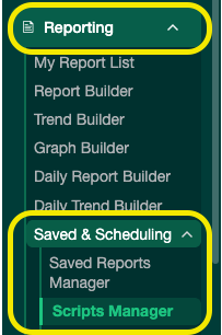 Deactivating saved reports or scripts screenshot 1