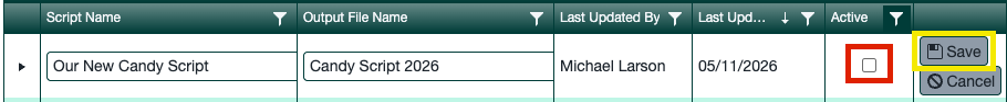 Deactivating saved reports or scripts screenshot 3