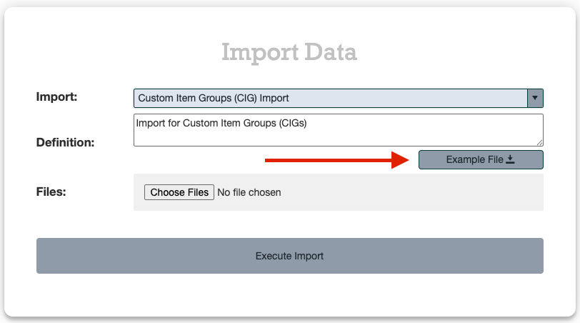 Importing custom item groupings (CIGs) screenshot 3