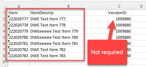 Importing item descriptions screenshot 4
