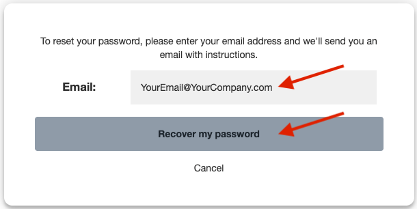 Logging in and changing your password screenshot 2