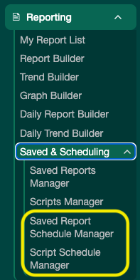 Saving and scheduling canned reports and scripts screenshot 4