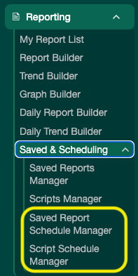 Saving and scheduling canned reports and scripts screenshot 4