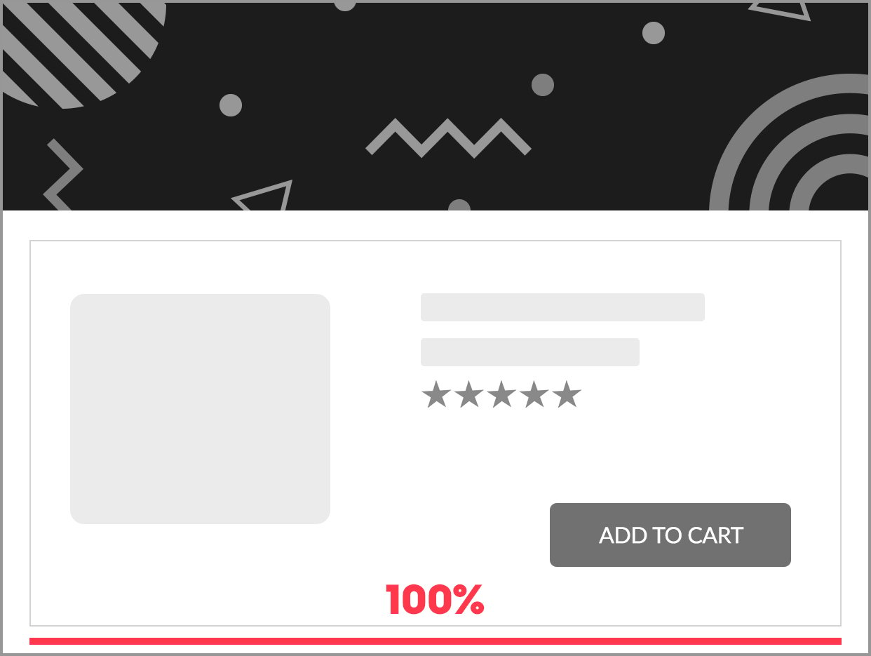 If there is only one product, 100% of the product is in view.