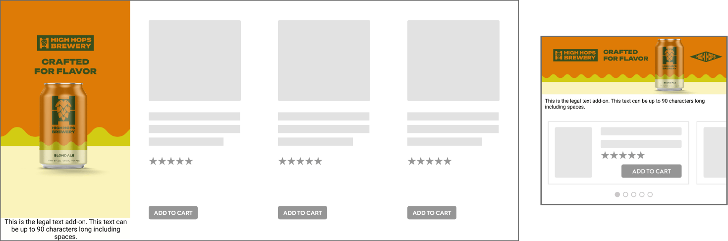 Legal Text added to the Commerce Display Grid Shelf (desktop)