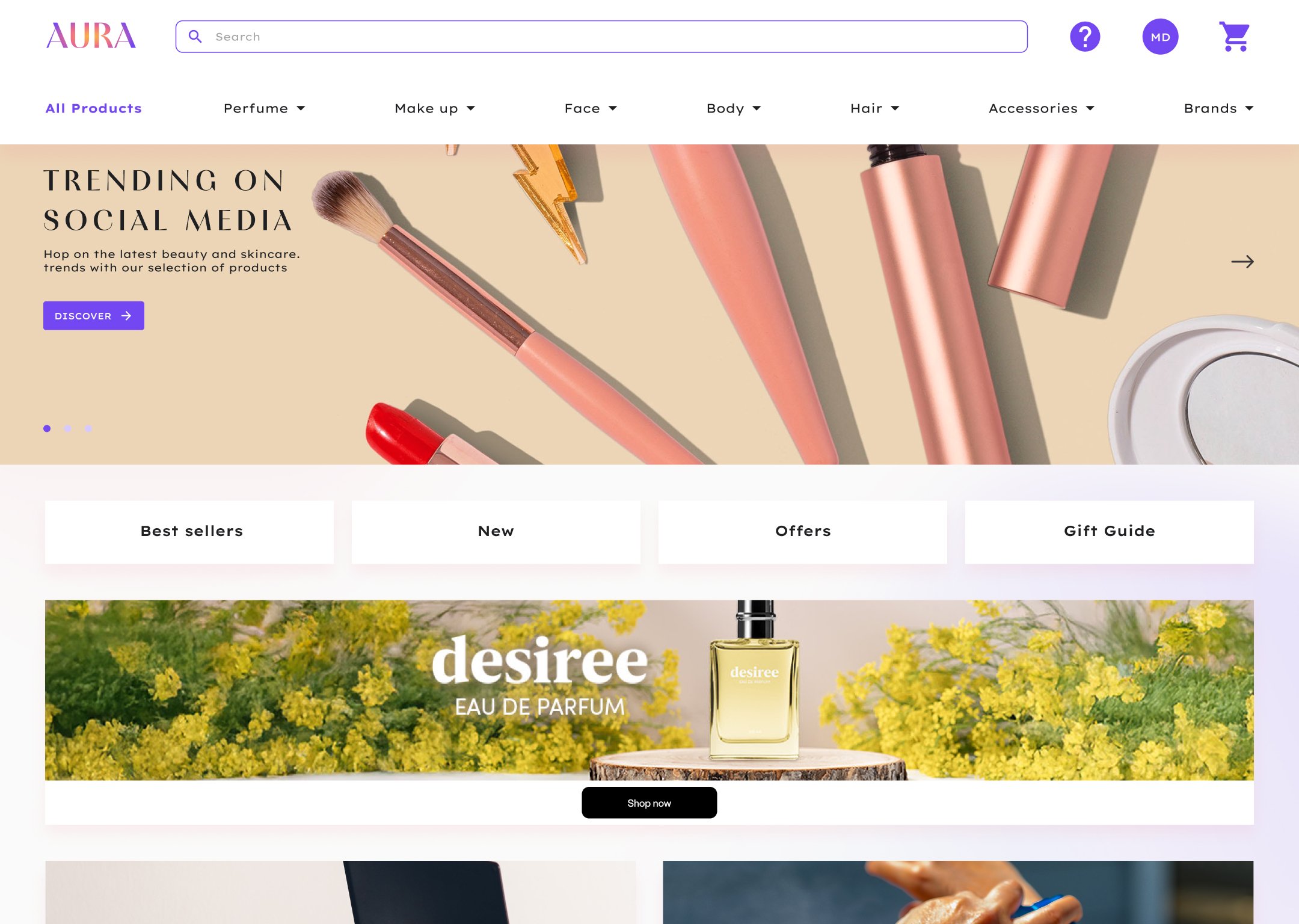 Rendering example of the Branding Display Spotlight Solo format (desktop)