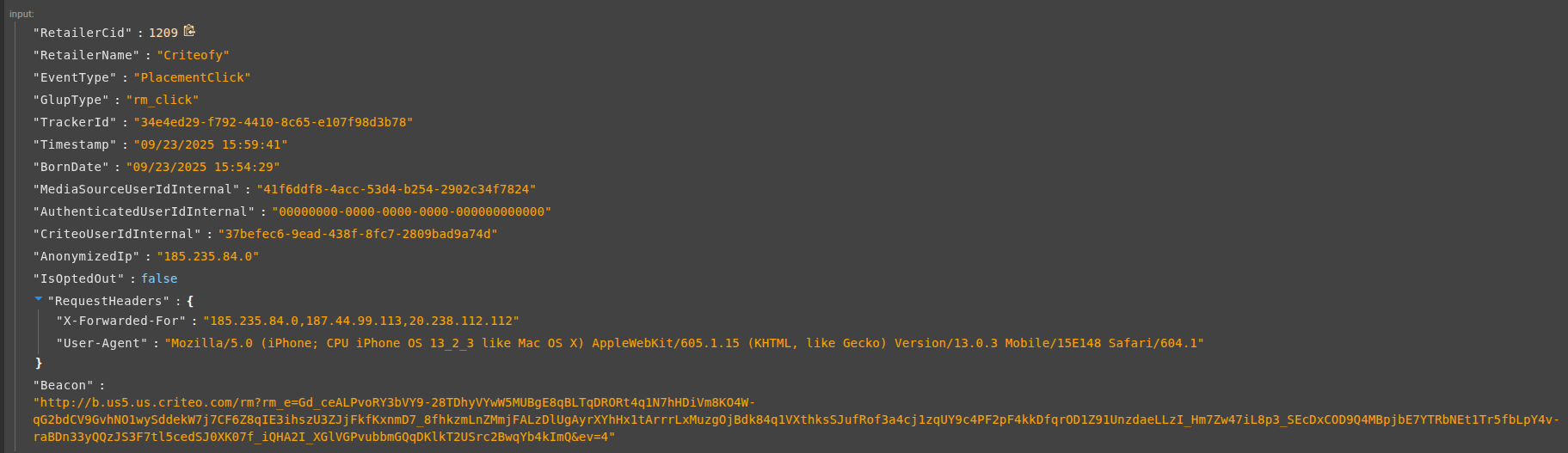Server-Side Beacons - Criteo Docs