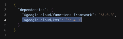 Add the google kms dependency