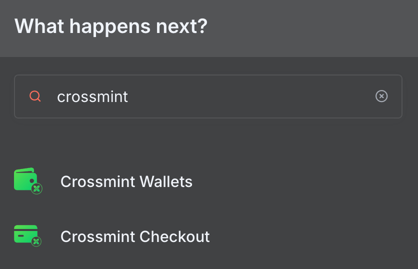 Crossmint node search