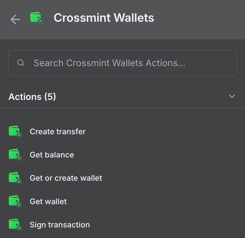 Crossmint node search