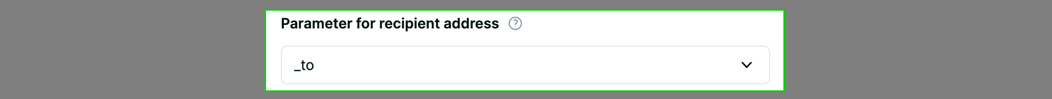 Contract mint function recipient address section screenshot