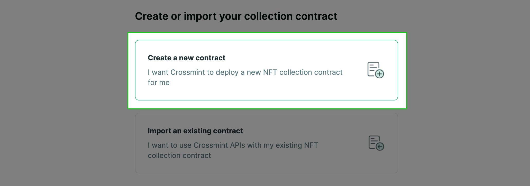 Create Collection screenshot