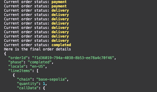 Order status