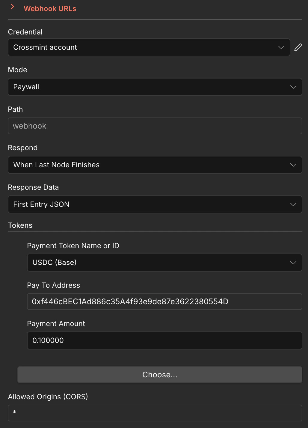 x402 Paywall trigger configuration