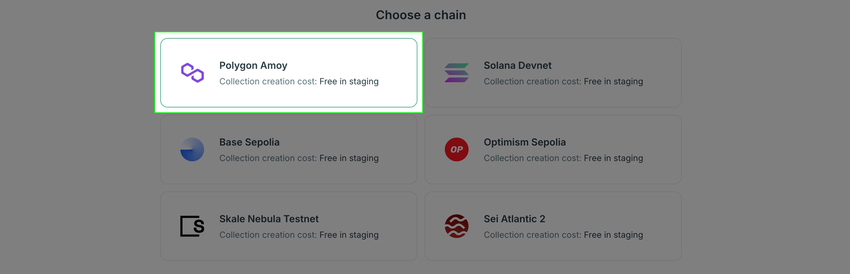 Select blockchain screenshot