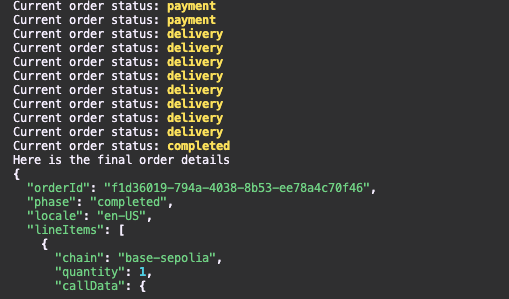 Order status