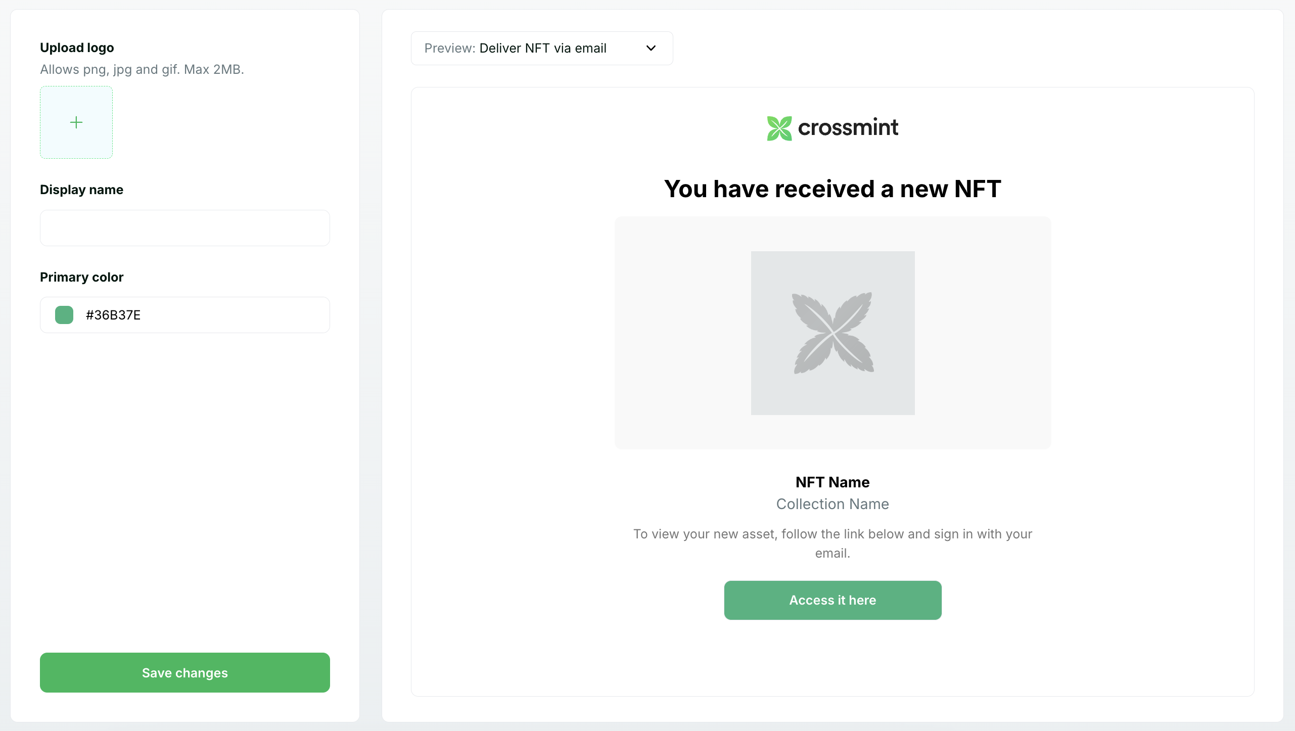 Customize email template