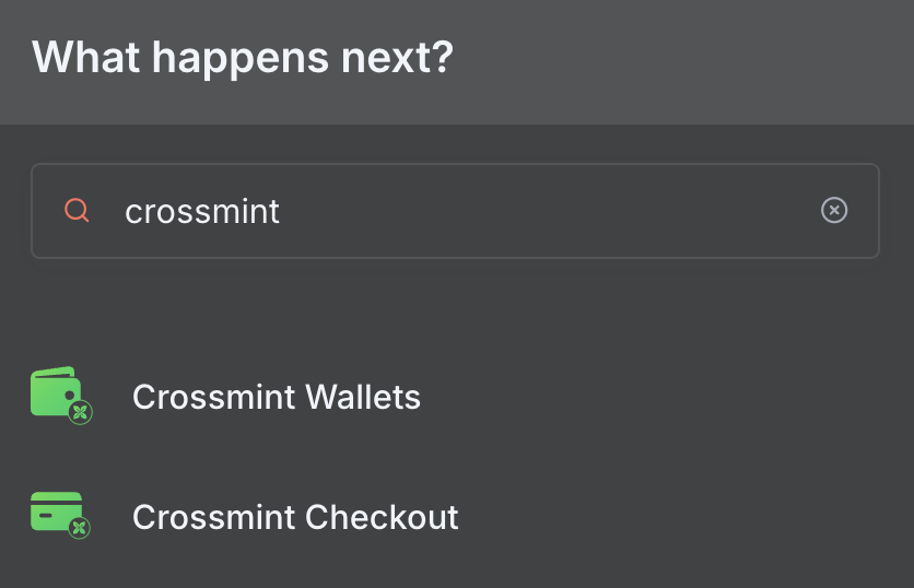 Crossmint node search