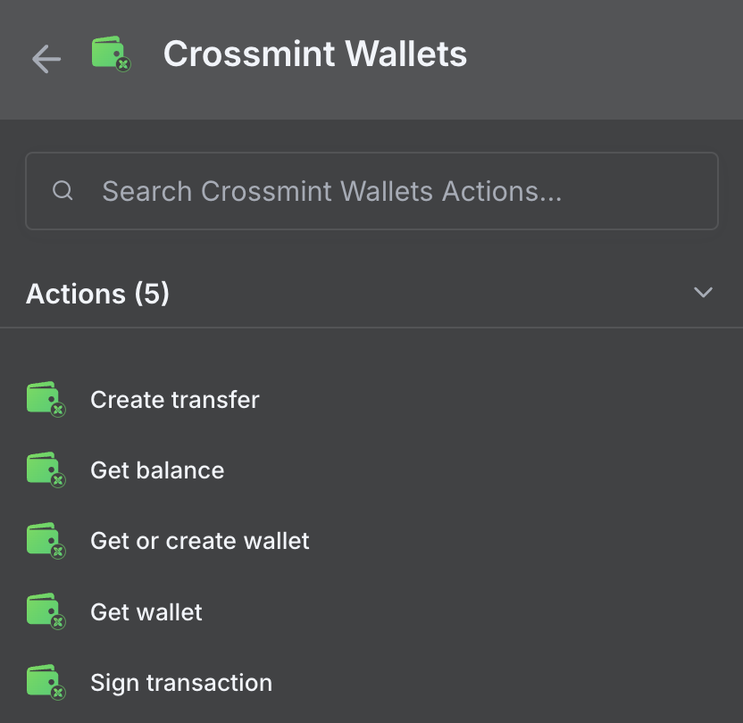 Crossmint node search