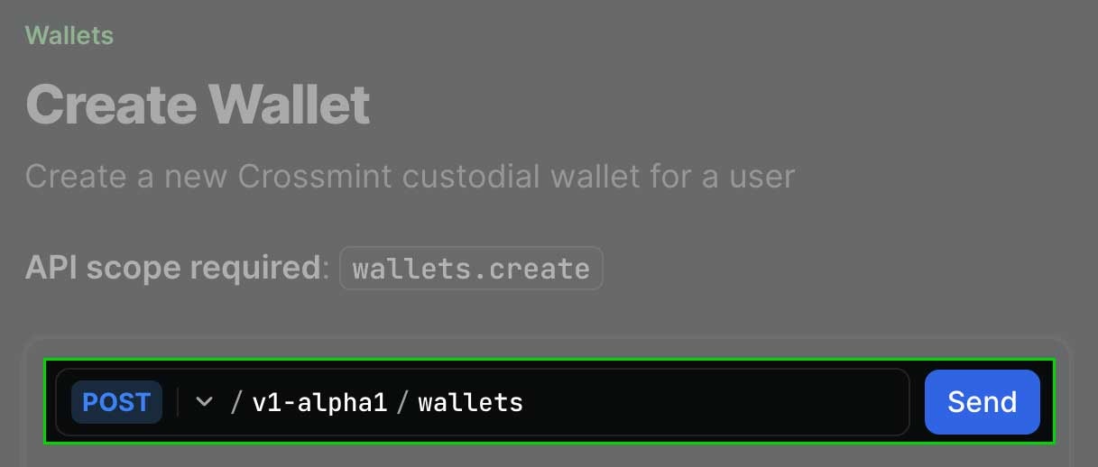 Send request screenshot with dark theme