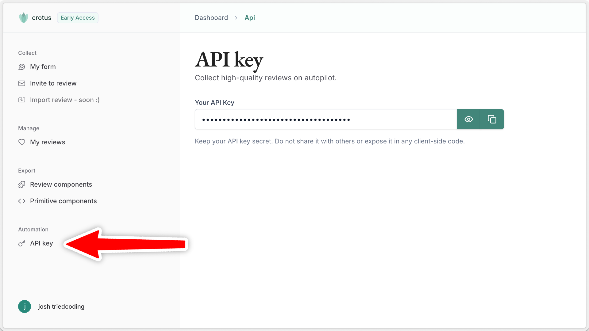 API key