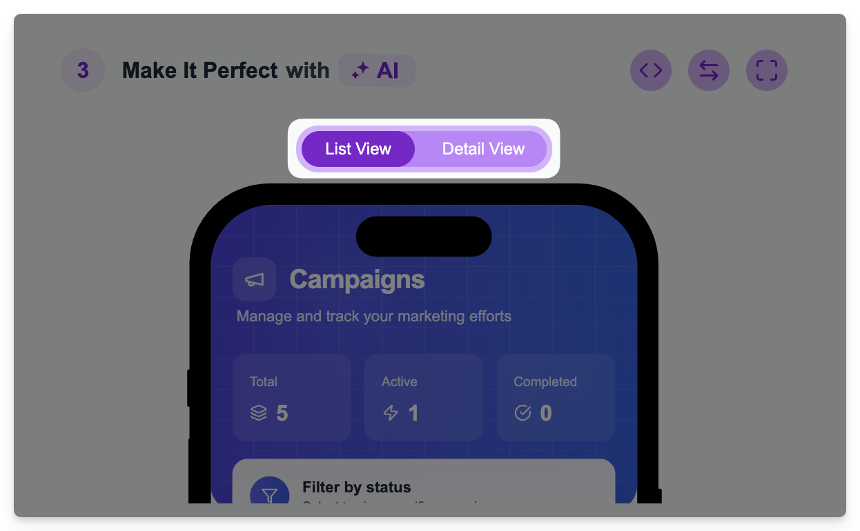 View Type Selector Pn