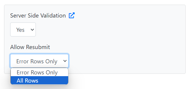 All Rows re-submit option