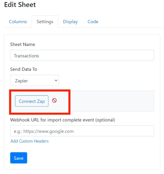 Connect Zap