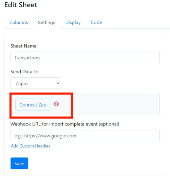 Connect Zap