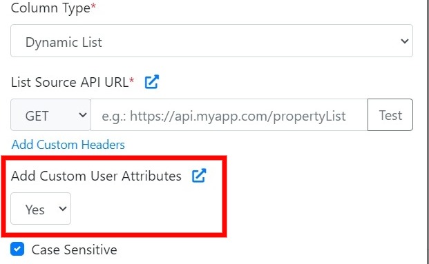 Custom User Attributes