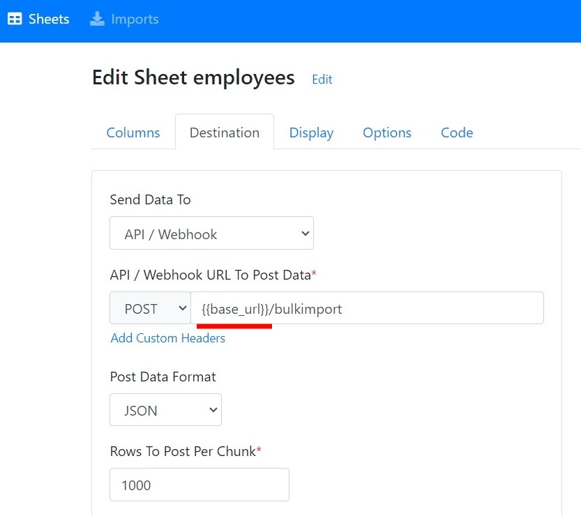 Defining Environment Placeholder