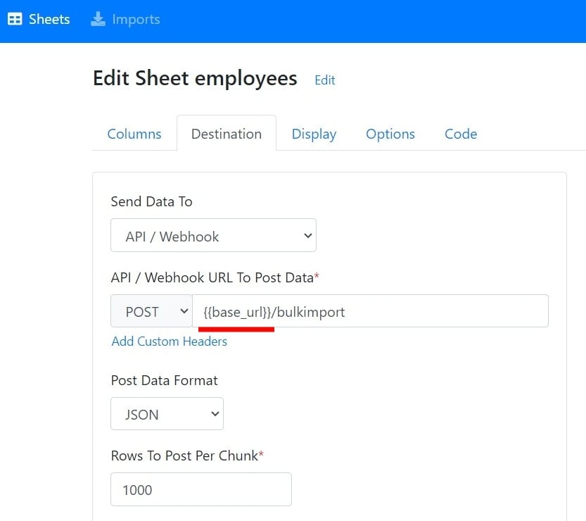 Defining Environment Placeholder
