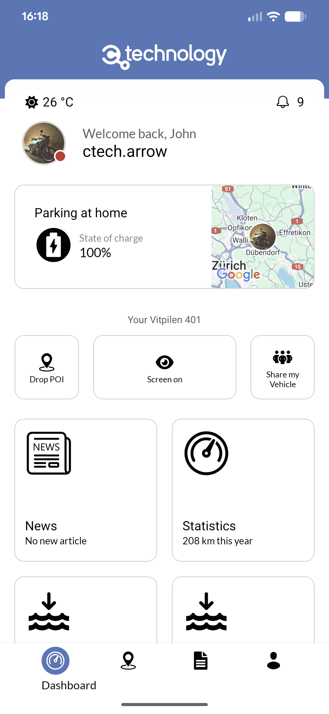 Mobile app showing Bluetooth connection interface for device pairing