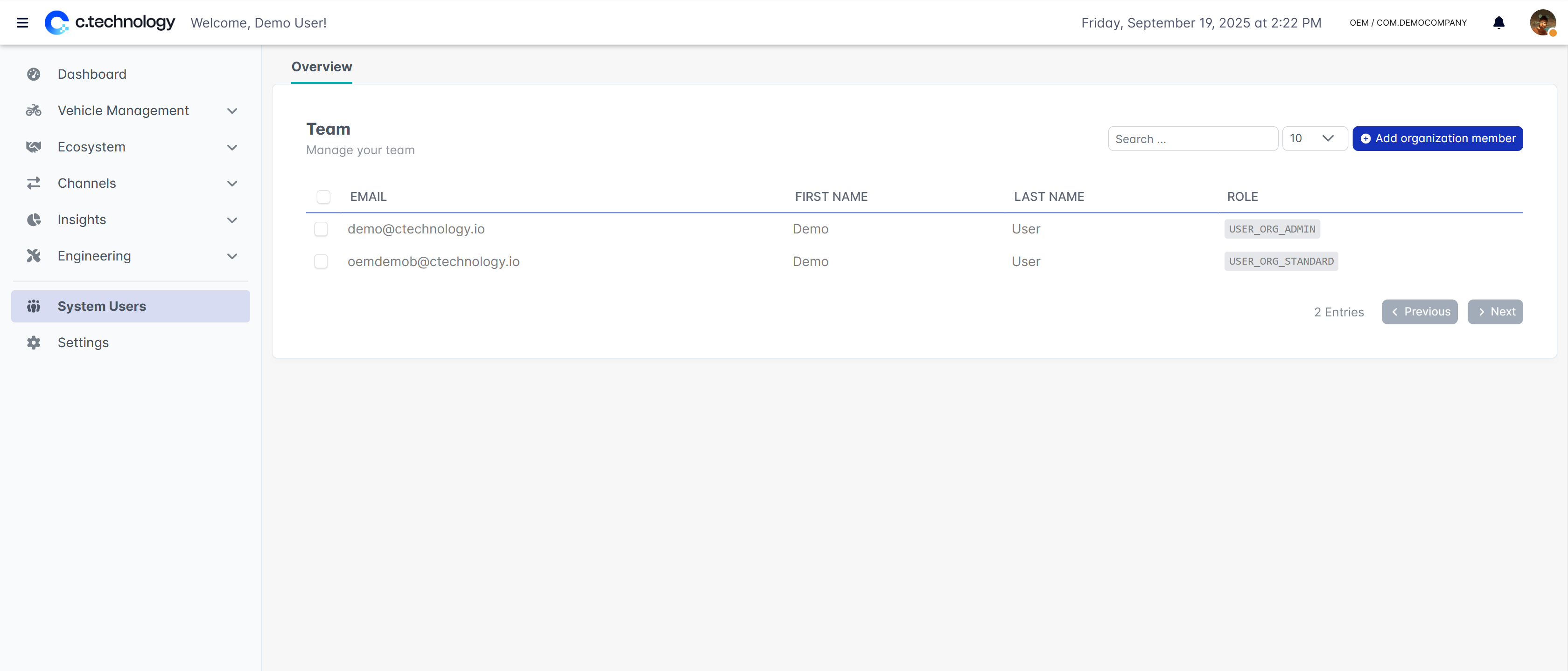 Team management - c.technology cloud platform documentation