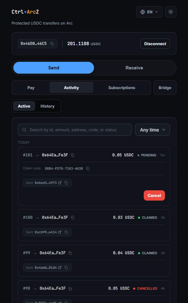 Active transfers