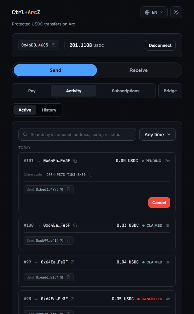 Active transfers
