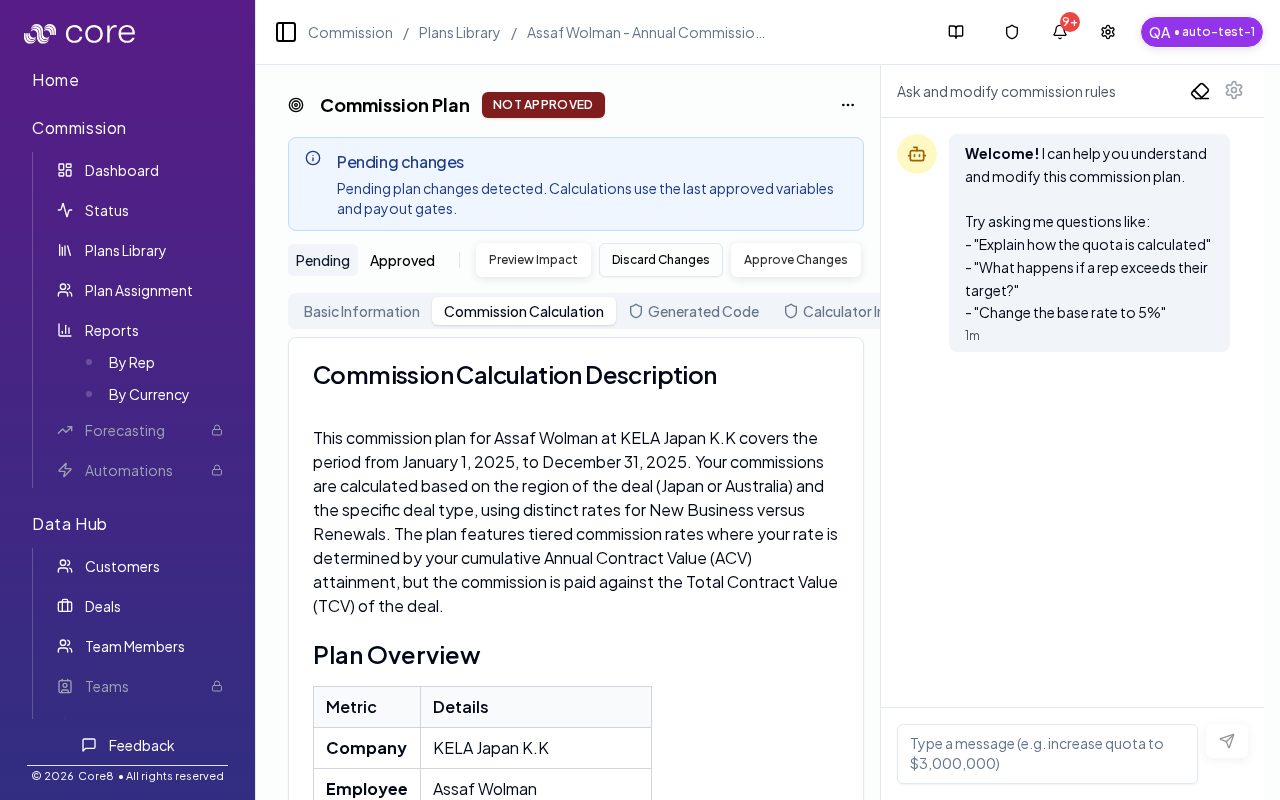 Plan chat side panel
