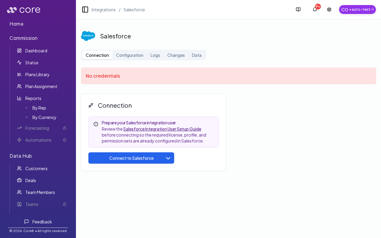 Choose Connect to Salesforce