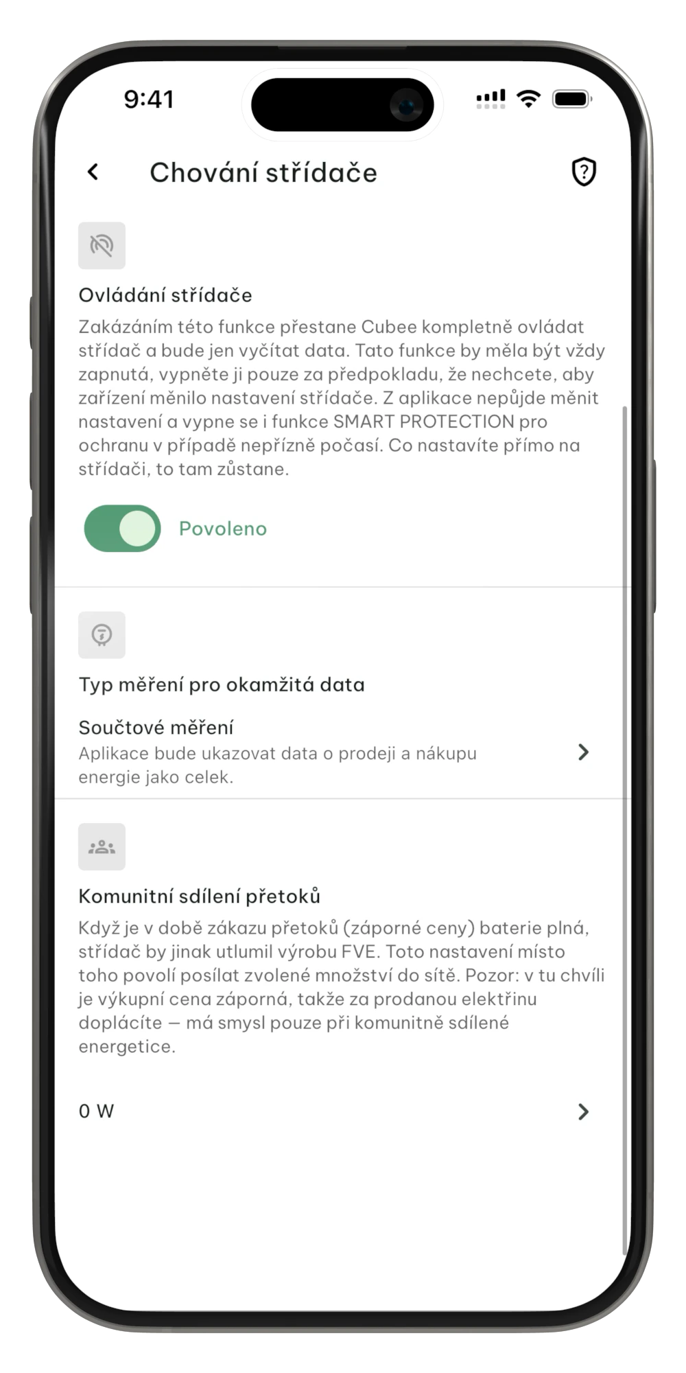 Chování střídače
