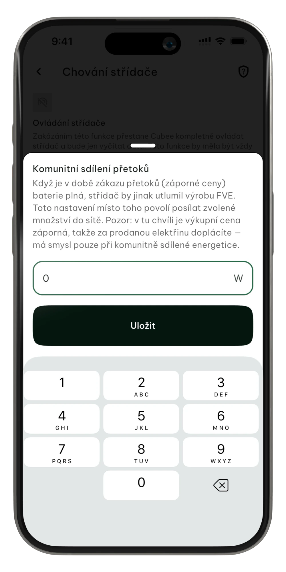 Chování střídače