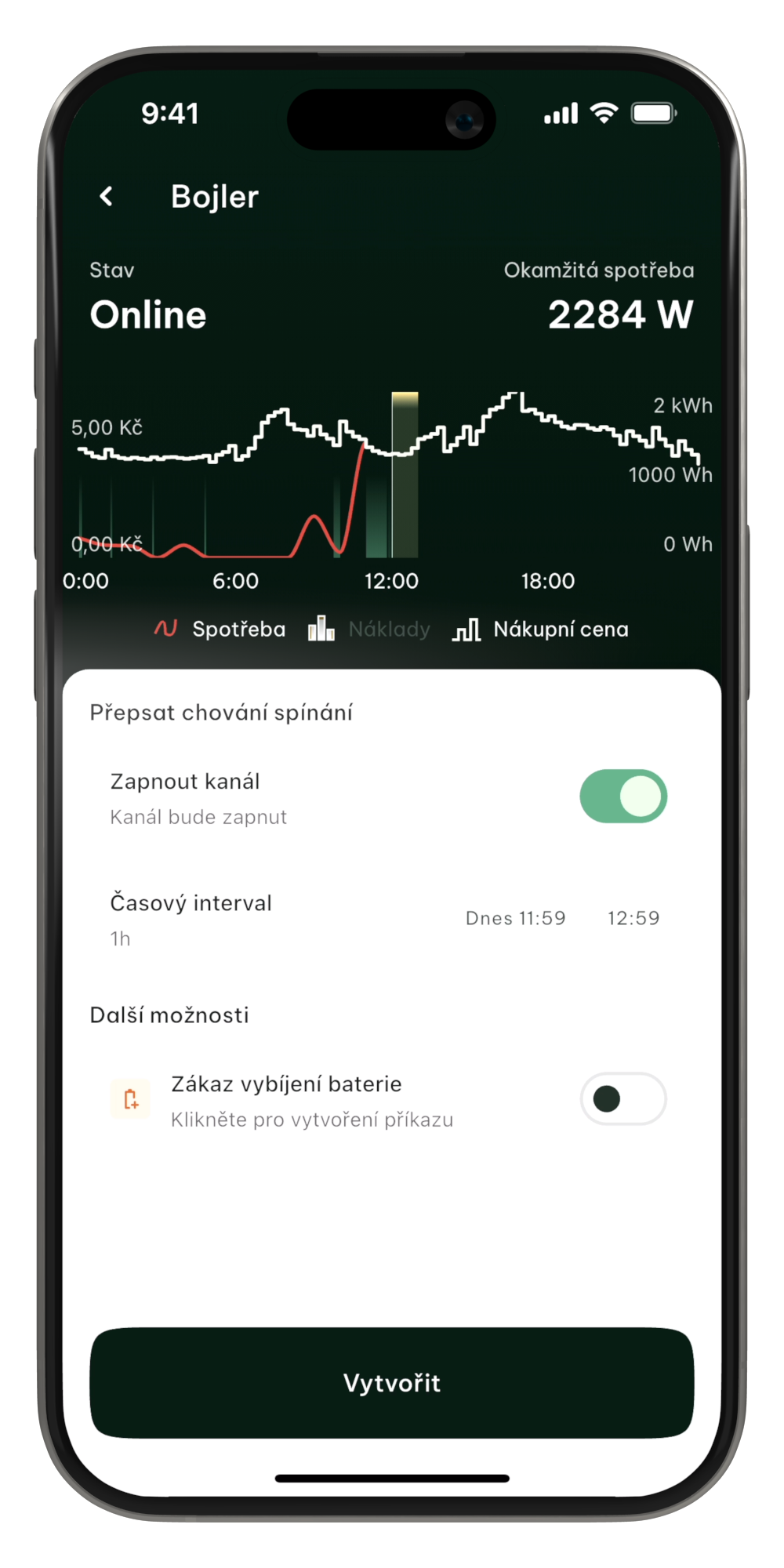 Manuální spínání