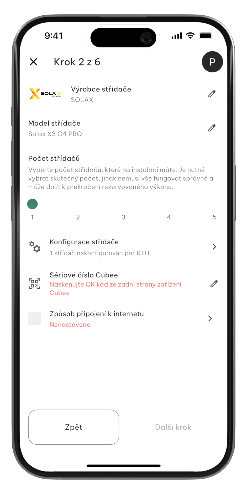Solax G4 PRO TCP Krok 1