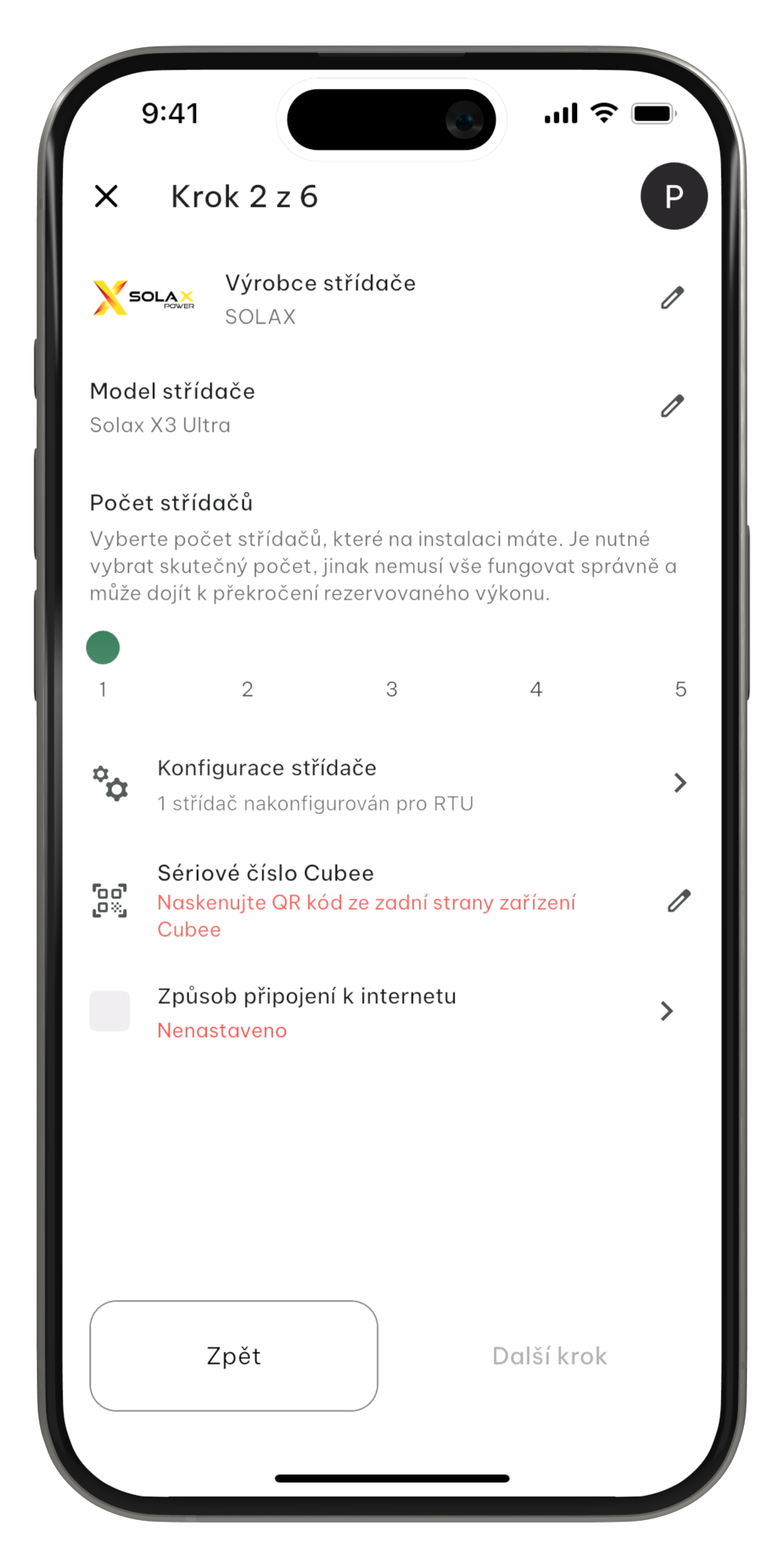 Solax Ultra TCP Krok 1