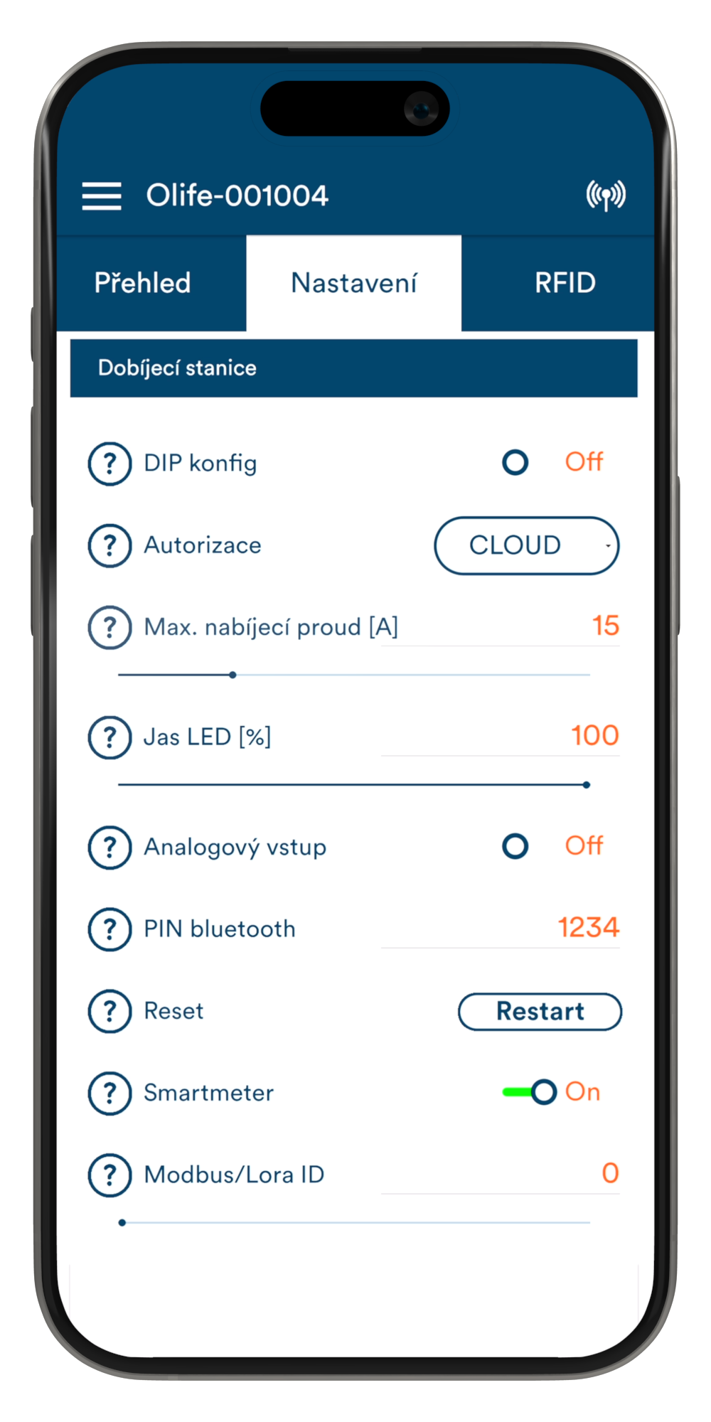 Olife Energy Wallbox Modbus Adresa