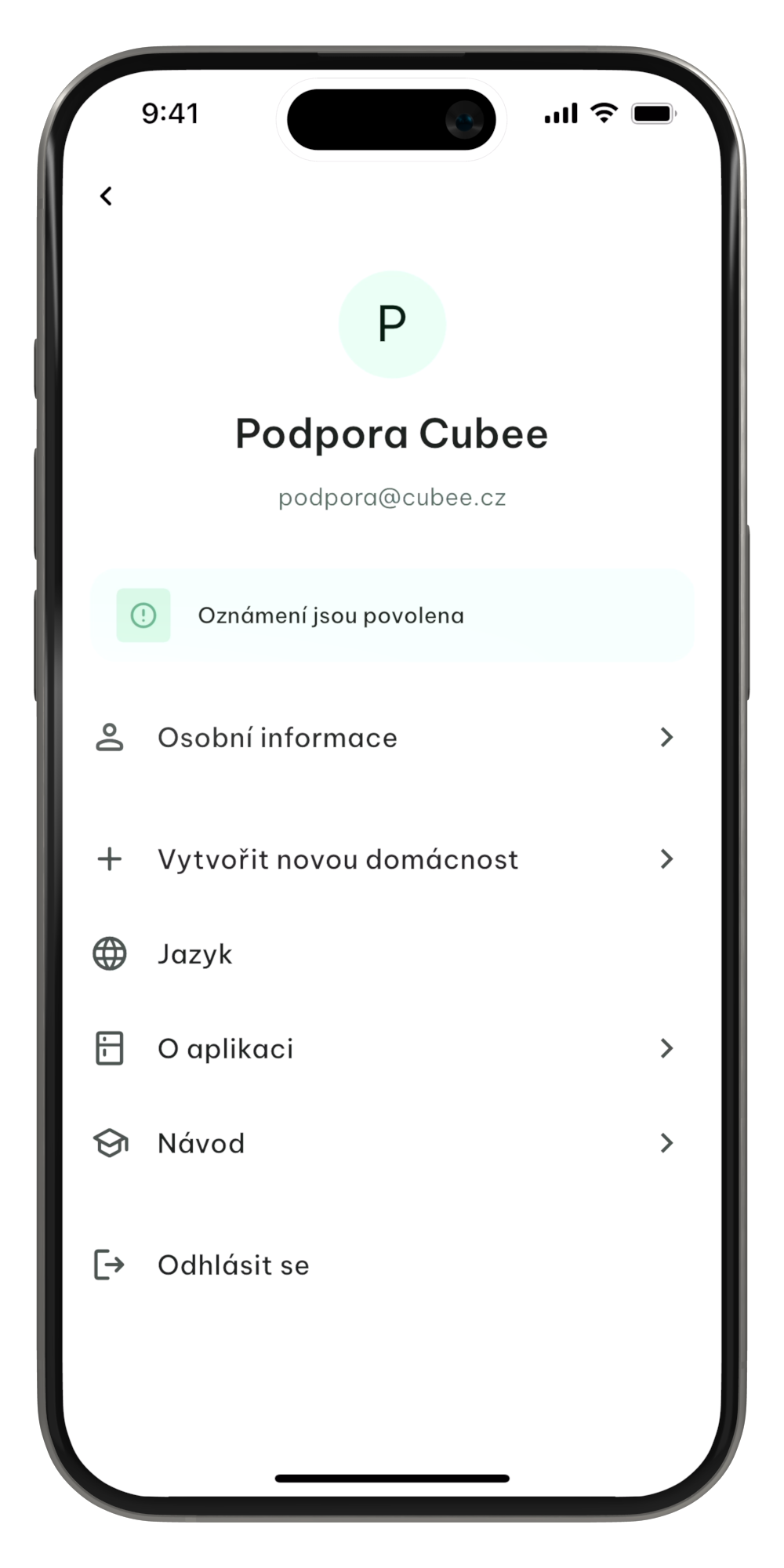 Uživatelské menu