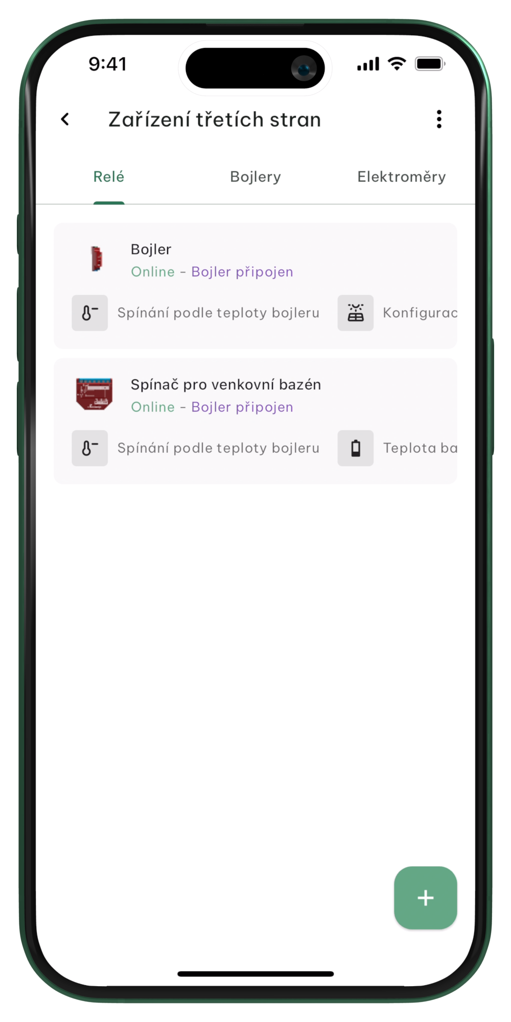 Zařízení třetích stran přidáno
