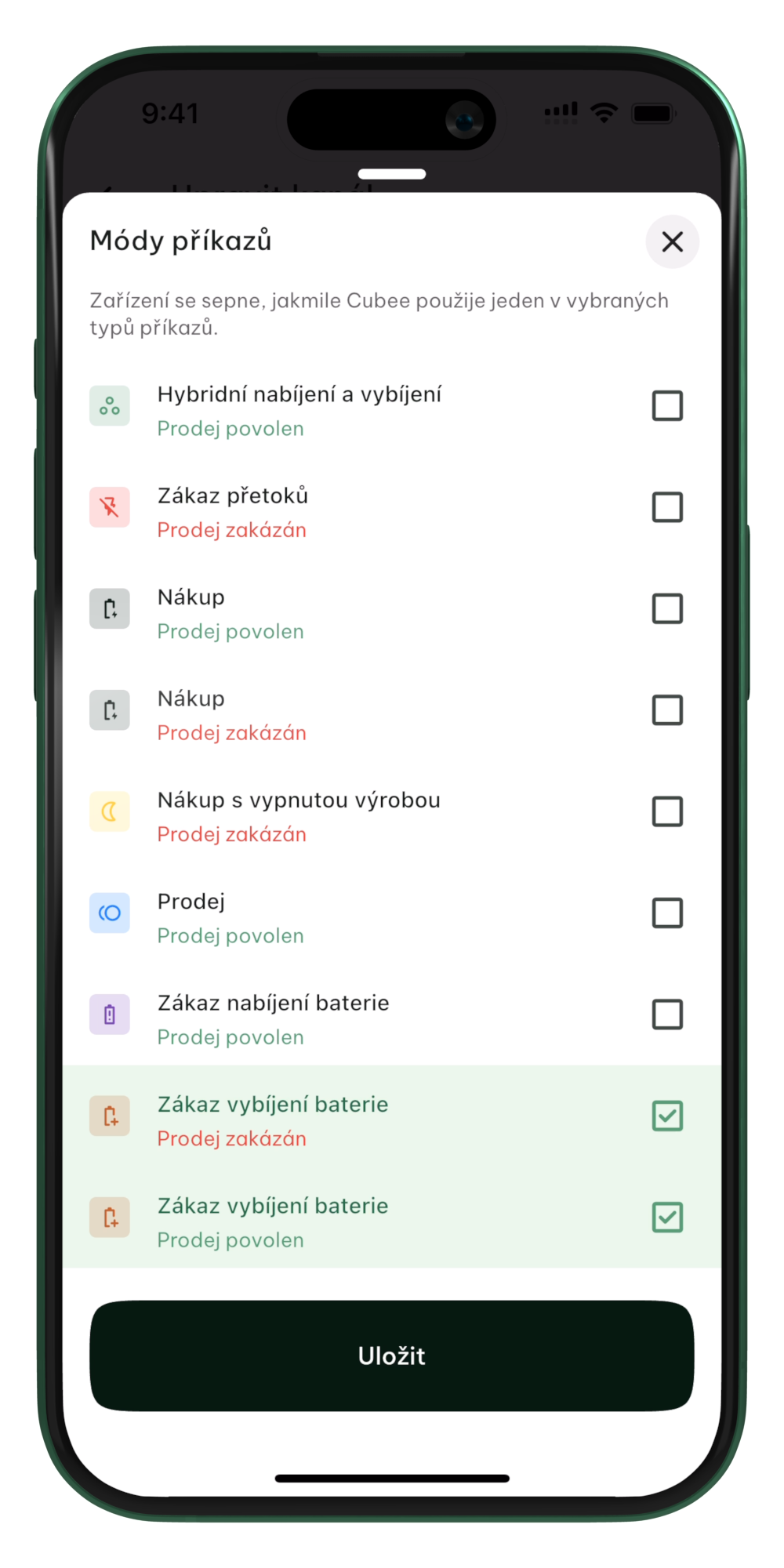 Módy příkazů
