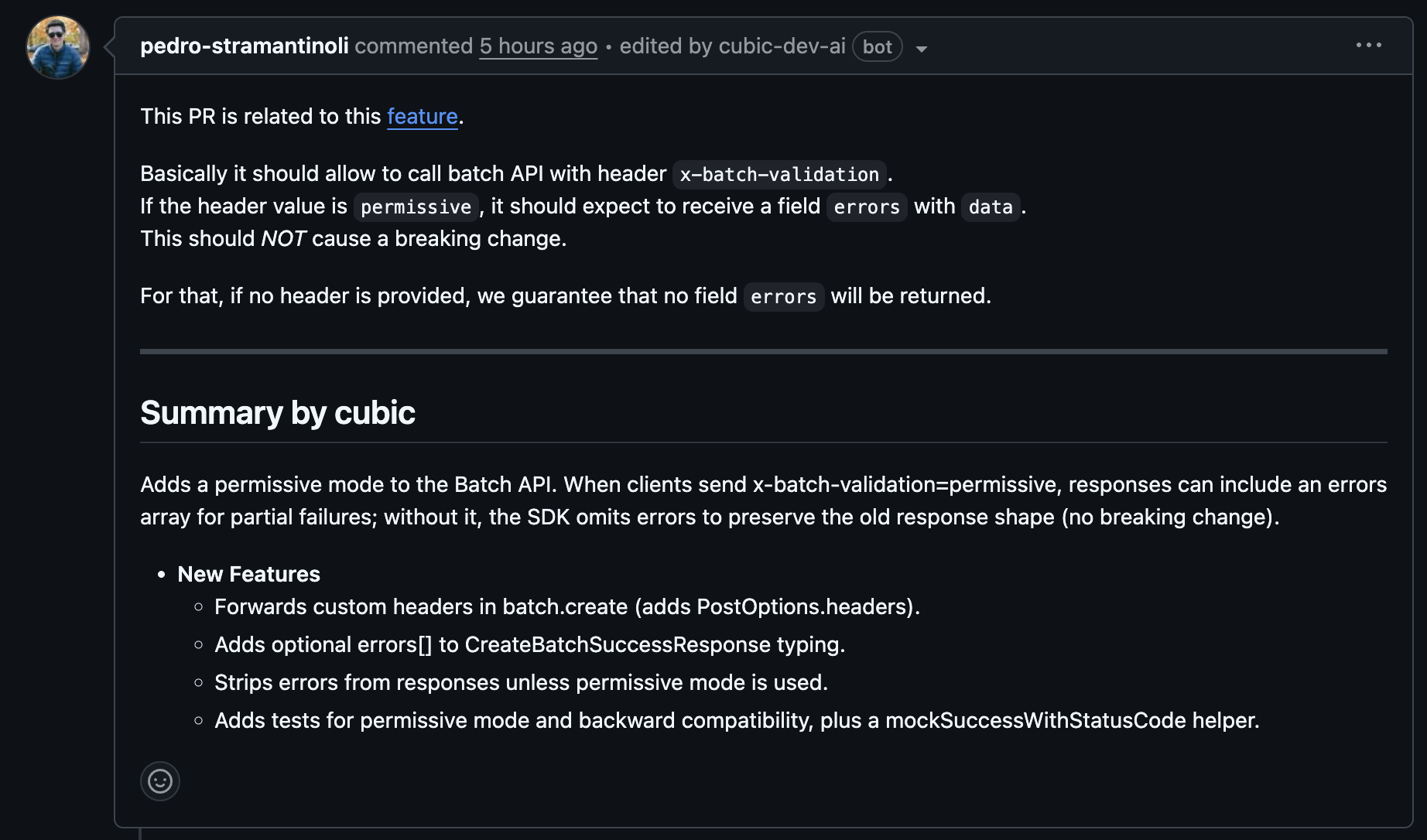 AI-generated PR descriptions