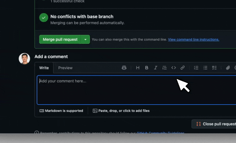 Tagging cubic in a PR comment